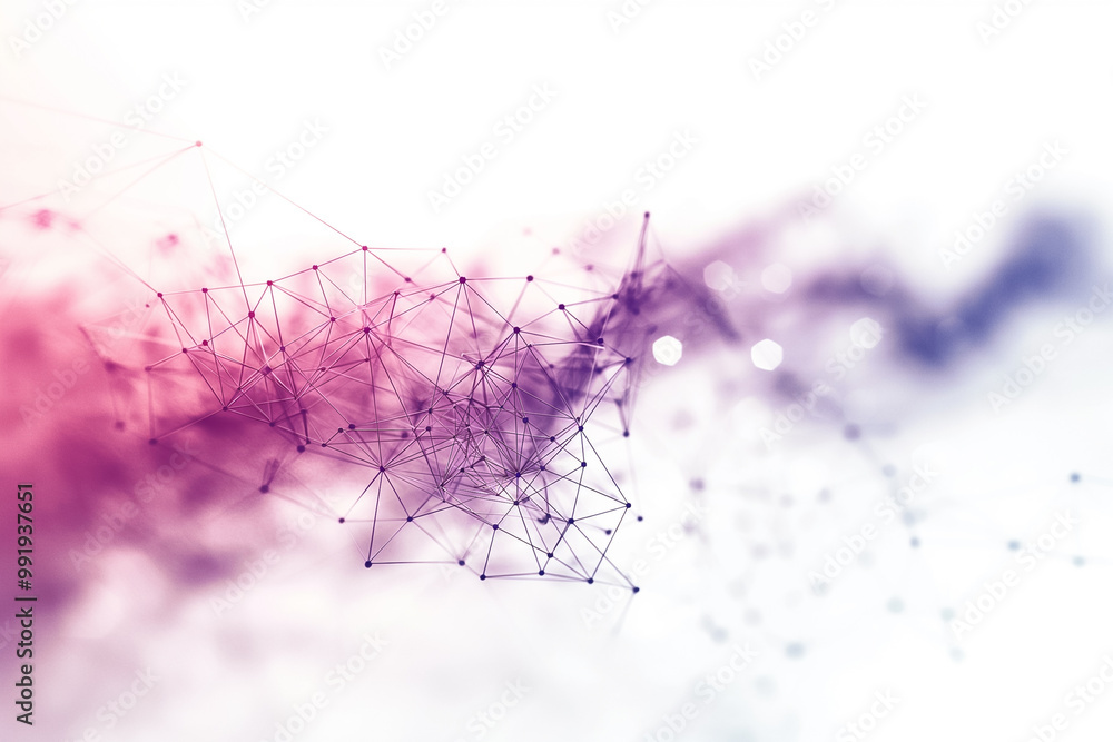 Aufkleber a vibrant abstract background filled with intertwining lines and shapes in shades of purple and pink