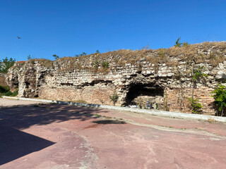 A view of the Byzantine Walls in Luleburgaz, Turkey