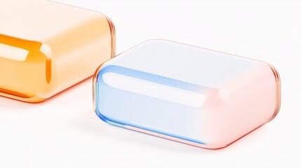 A vibrant assortment of Colorful Gel Capsules placed prominently on a White Background