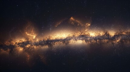 Fototapeta premium stunning visualization of the Milky Way, emphasizing the underlying mathematical principles