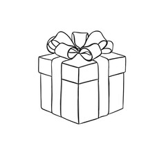 gift box free hand sticker.