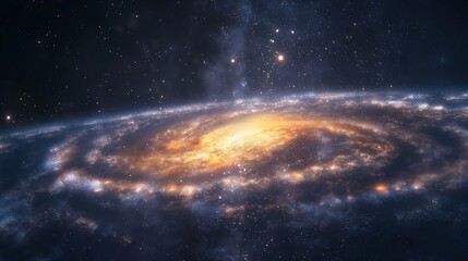 stunning visualization of the Milky Way, emphasizing the underlying mathematical principles