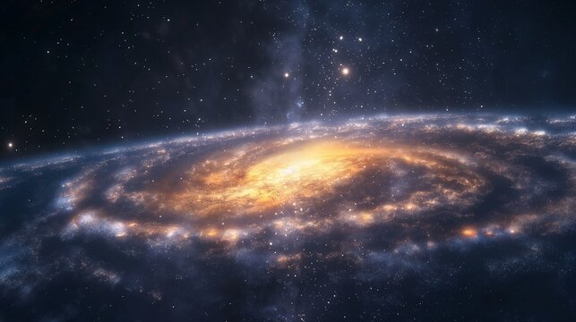 stunning visualization of the Milky Way, emphasizing the underlying mathematical principles - Powered by Adobe
