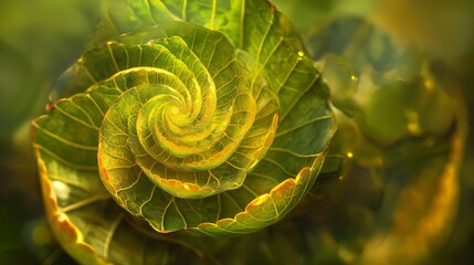 fractal pattern resembling the Fibonacci sequence in nature