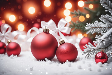 Christmas decoration still life red