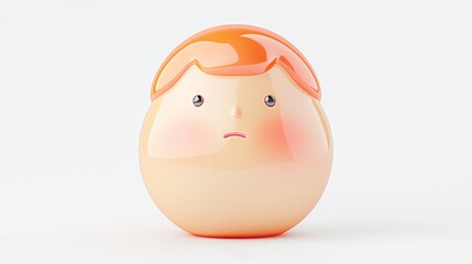 Fototapeta premium Adorable and Cute Stylized Character Featuring Bright Orange Hair Full of Personality