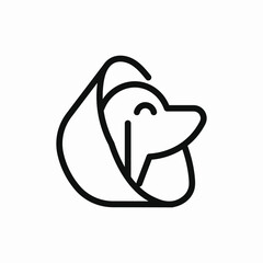 dog Elizabethan collar icon sign vector