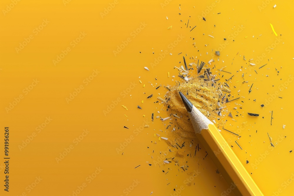 Poster a pencil with the tip protruding from its casing, ideal for use in illustrations and designs