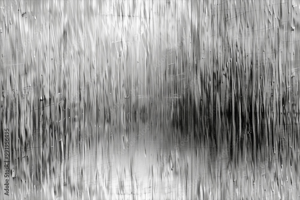 Poster aluminum seamless blurred, abstract image resembling rain on a window, with vertical streaks and dro