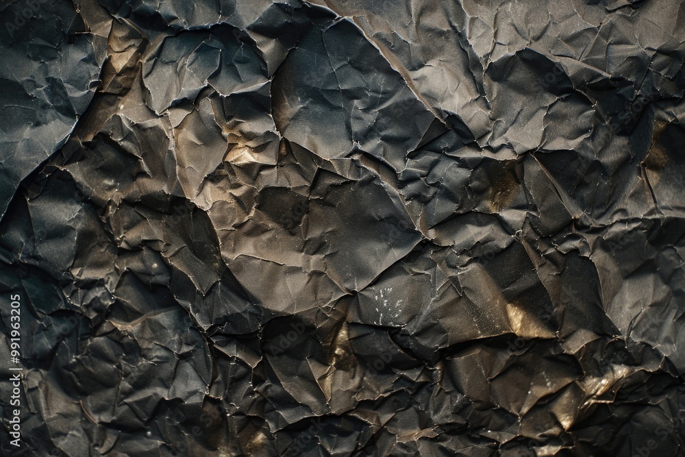 Poster a close-up shot of a piece of paper stuck to a wall, providing a detailed view of the texture and de