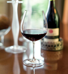 Pinot noir in wine glass