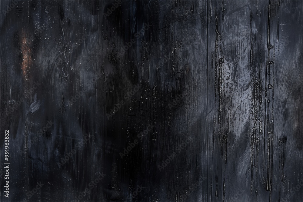 Poster an abstract seamless black metal background with a textured surface, featuring shades of black and g