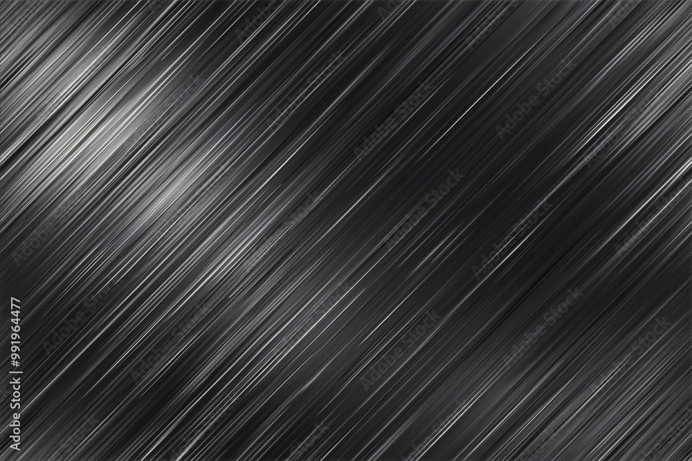 Poster an seamless abstract black metal background featuring diagonal streaks of varying shades of gray and