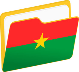 File folder icon with flag of Burkina Faso
