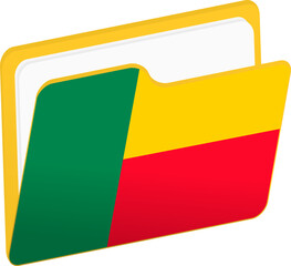 File folder icon with flag of Benin