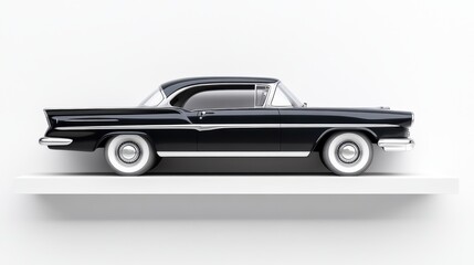 A breathtaking classic automobile with an exceptional vintage design, showcased on a