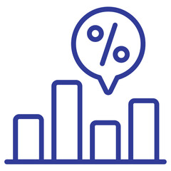 analysis blue line icons for web designing