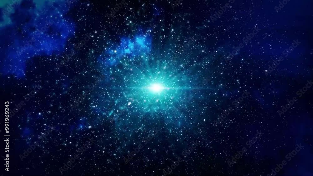 Poster explosion of a supernova in outer space.