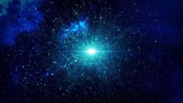 Explosion of a supernova in outer space.