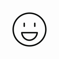 Fototapeta premium happy face emoji icon sign vector