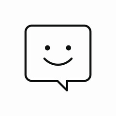 happy face speech bubble icon sign vector