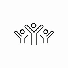 happy people team icon sign vector