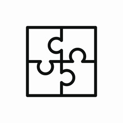 Obraz premium puzzle unity icon sign vector