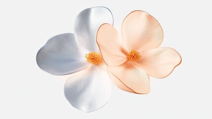 Fototapeta premium Graceful and Elegant Plumeria Blossoms Set Against a Soft Background for Visual Appeal