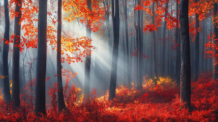 Obraz premium Magical Forest in Fall