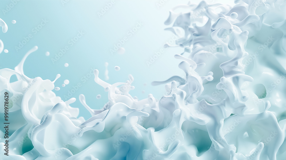 Poster the dynamic movement of splashing waves forms an abstract background that evokes a sense of tranquil