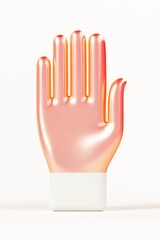 Obraz premium This is a modern decorative hand sculpture that features a soft and appealing color gradient