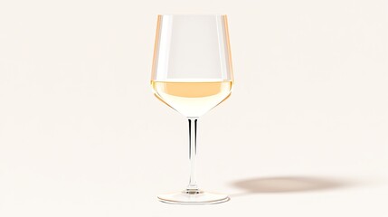 An Elegant Wine Glass Filled with a Light Yellow Beverage Reflecting Class and Sophistication