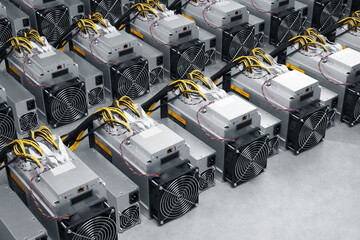 Cryptocurrency mining farm for bitcoin and altcoins mining