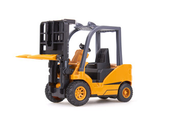 Forklift loader, stacker truck, isolate on white