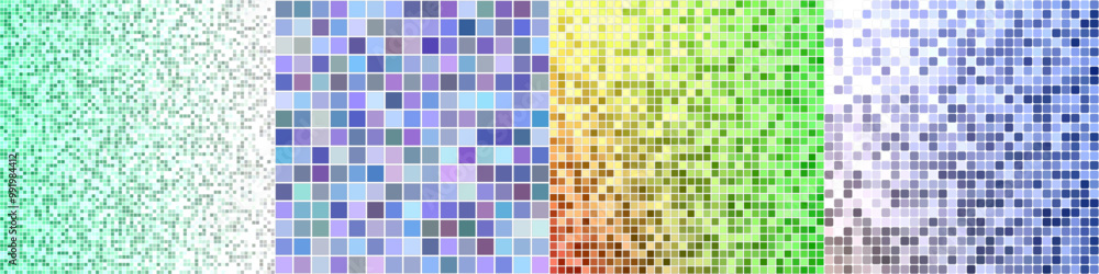 Poster abstract square mosaic pattern background collection