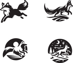 arctic fox silhouette