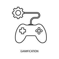 gamification concept line icon. Simple element illustration. gamification concept outline symbol design.