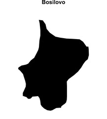 Bosilovo municipality blank outline map