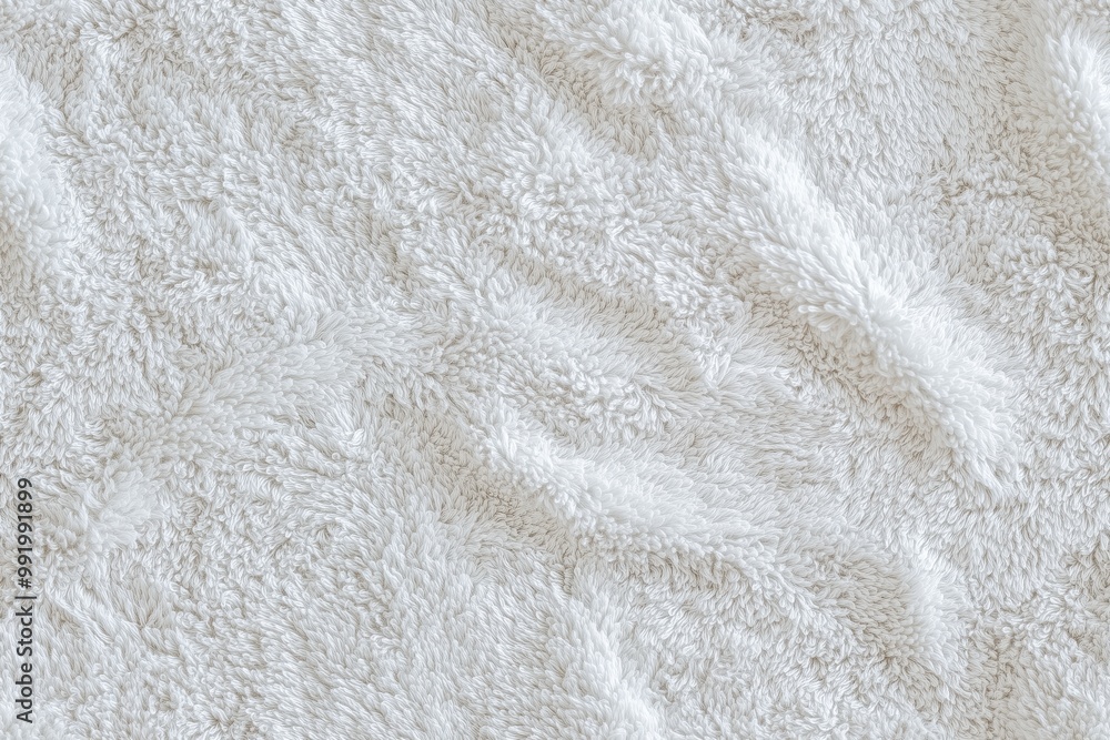 Poster seamless soft, fluffy white fabric with a textured towel surface, creating a cozy and inviting appea