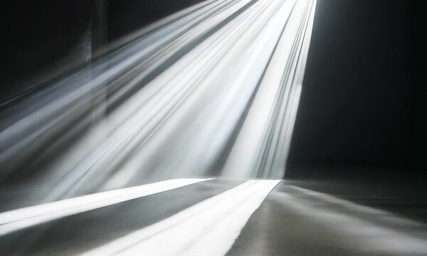 Stunning beams of light cascading down in an artistic showcase of illumination