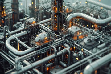 Fototapeta premium close up of a factory