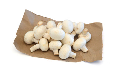 A sections of mushroom on white background