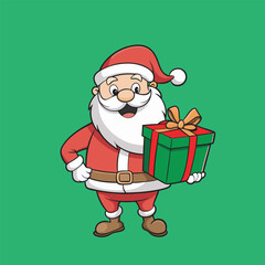 Christmas Santa character vector art illustration . 