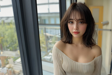 大人女子向け清楚系ミディアムヘア