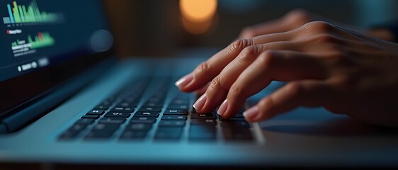 Working with data on a laptop

