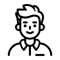 dealer icon or modern line symbol. Vector line art and icon design with bold outline. Black and white Pixel Perfect minimalistic symbol isolated white background. Silhouette simple thin sign