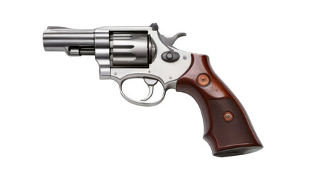 Silver gun revolver