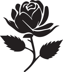 Obraz premium Rose silhouette vector EPS