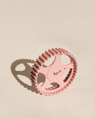 Gear, part of a rotating mechanism, creative concept