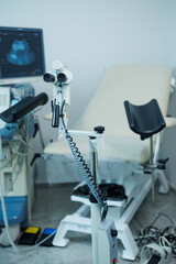 Ultrasound machine for body examination. Modern apparatus in the doctor's office.